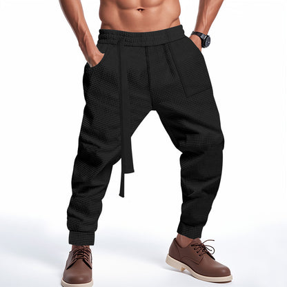 Men's Casual Pants Loose Ankle-tied Trousers