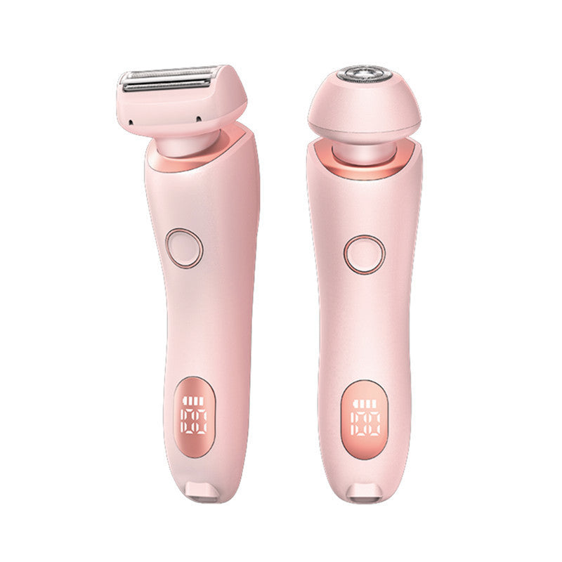 2 In 1 Hair Removal Epilator USB Rechargeable Trimmer Women Body Razor Face Leg Armpit Bikini Hand Pubic Shaver Hair Remover - DOGNORGAL