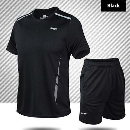 Sports Suit Loose Fitness Short Sleeve Men