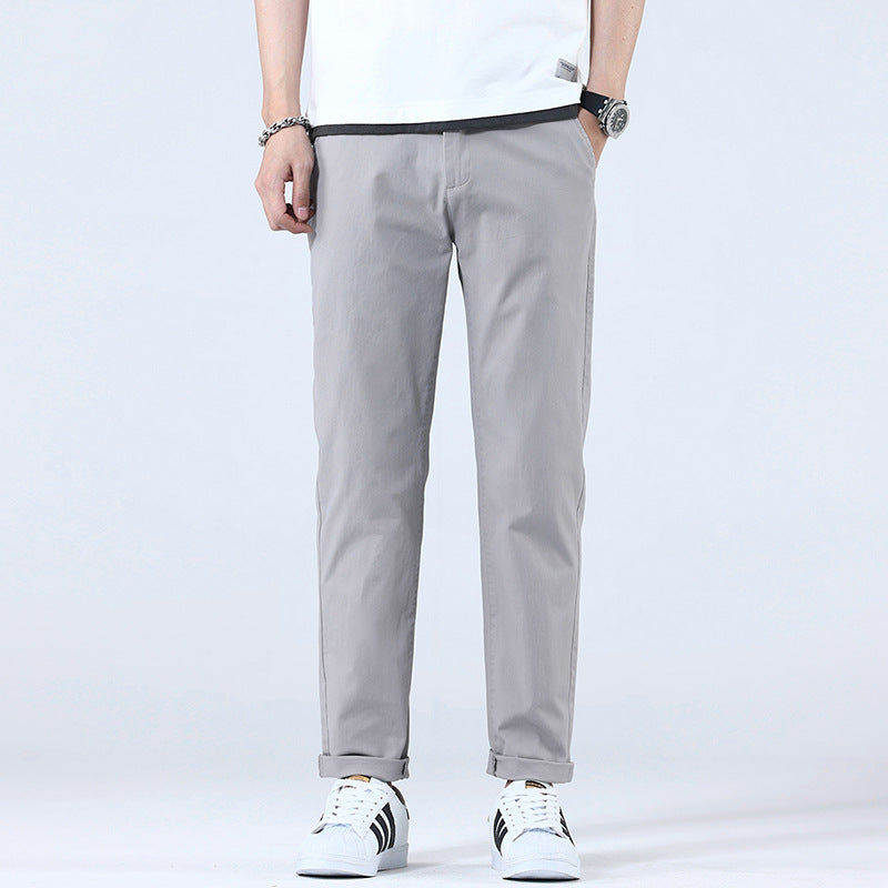 Slim Fit Straight Trend Men's Stretch Trousers