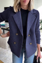 Women's Suit Collar Casual Top Woolen Coat - DOGNORGAL