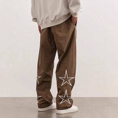 Embroidered Leisure High Street Retro Trousers Male