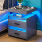 Bedroom Bedside Table With Charging Table - DOGNORGAL