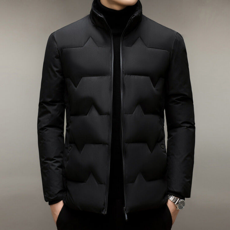 Men's Thickened Cotton-padded Coat Middle-aged Dad Cotton-padded Jacket