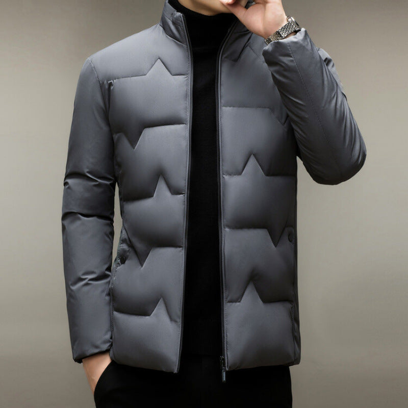 Men's Thickened Cotton-padded Coat Middle-aged Dad Cotton-padded Jacket