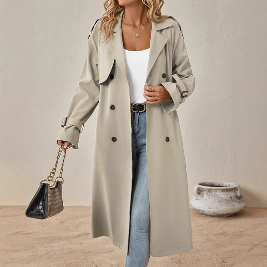 European And American Style Belt Trench Coat Women's High Sense - DOGNORGAL