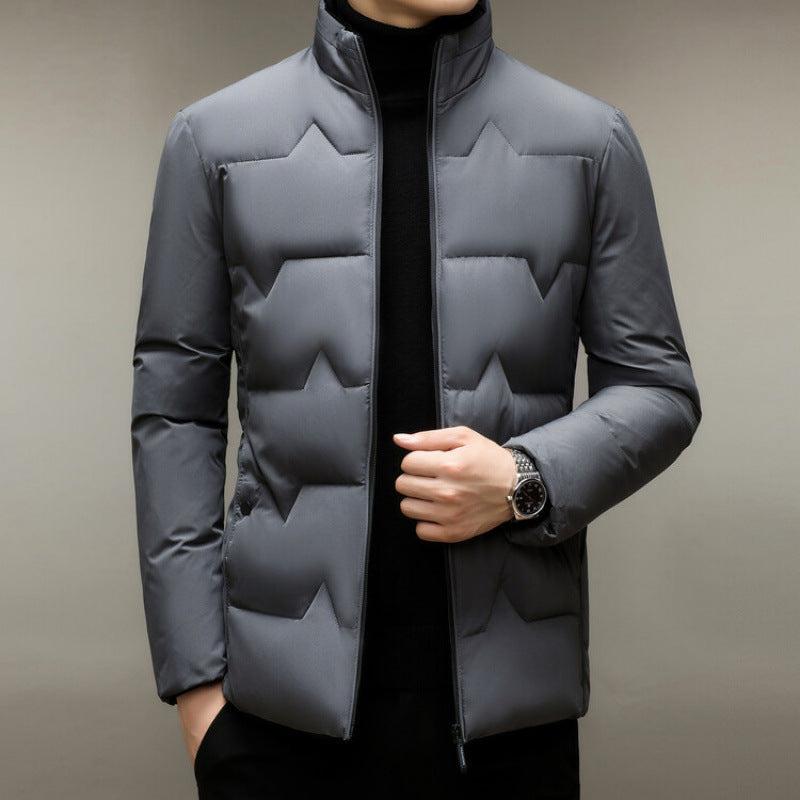 Men's Thickened Cotton-padded Coat Middle-aged Dad Cotton-padded Jacket