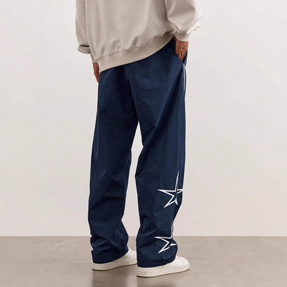 Embroidered Leisure High Street Retro Trousers Male