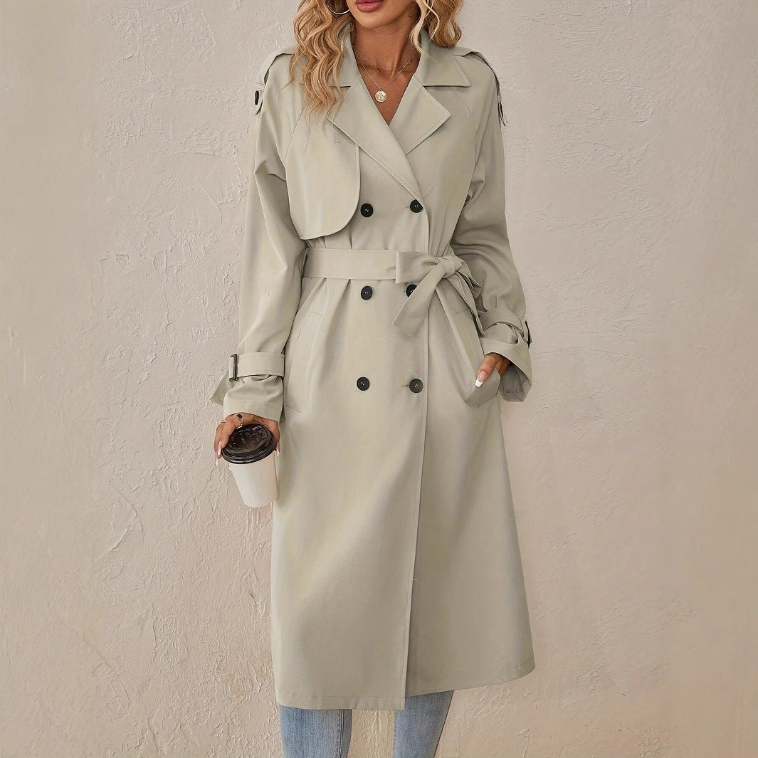 European And American Style Belt Trench Coat Women's High Sense - DOGNORGAL