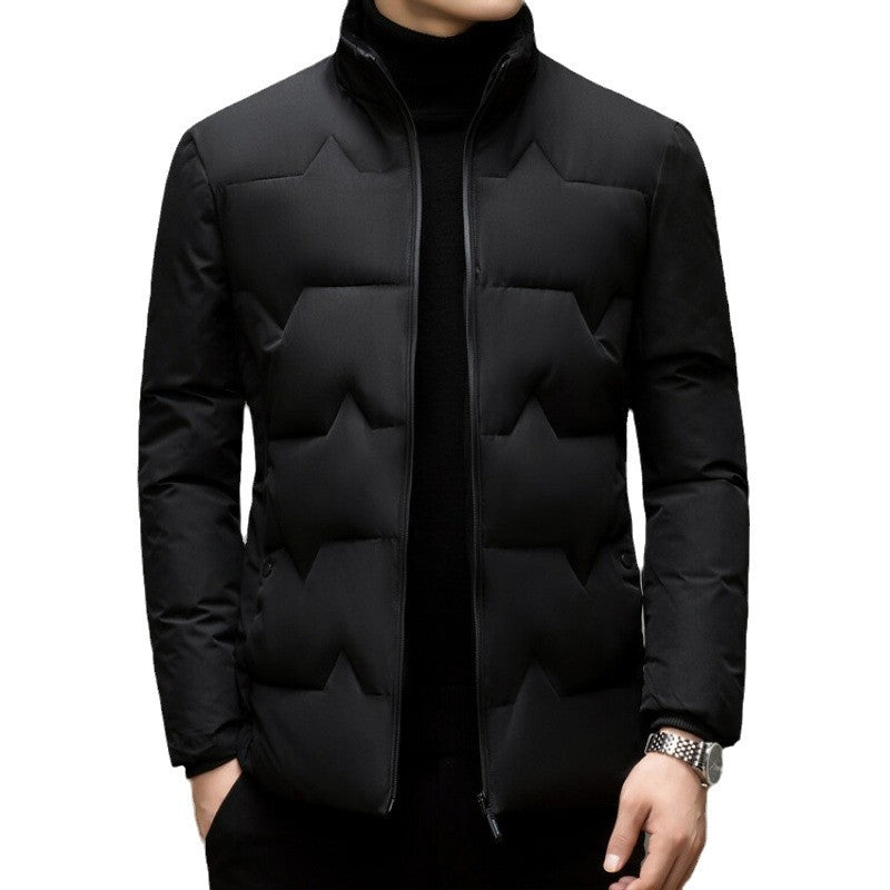 Men's Thickened Cotton-padded Coat Middle-aged Dad Cotton-padded Jacket