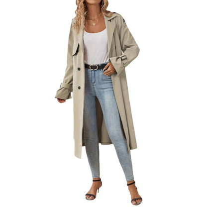 European And American Style Belt Trench Coat Women's High Sense - DOGNORGAL