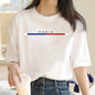 Luxury Brand Fashion Paris Pattern Printed Crew Neck Clothing Short Sleeve T-Shirt Trend Women's Summer Y2K Top