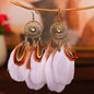 Boho Jewelry Ethnic Vintage Dream Catcher Feather Tassel Bohemian Women Earrings