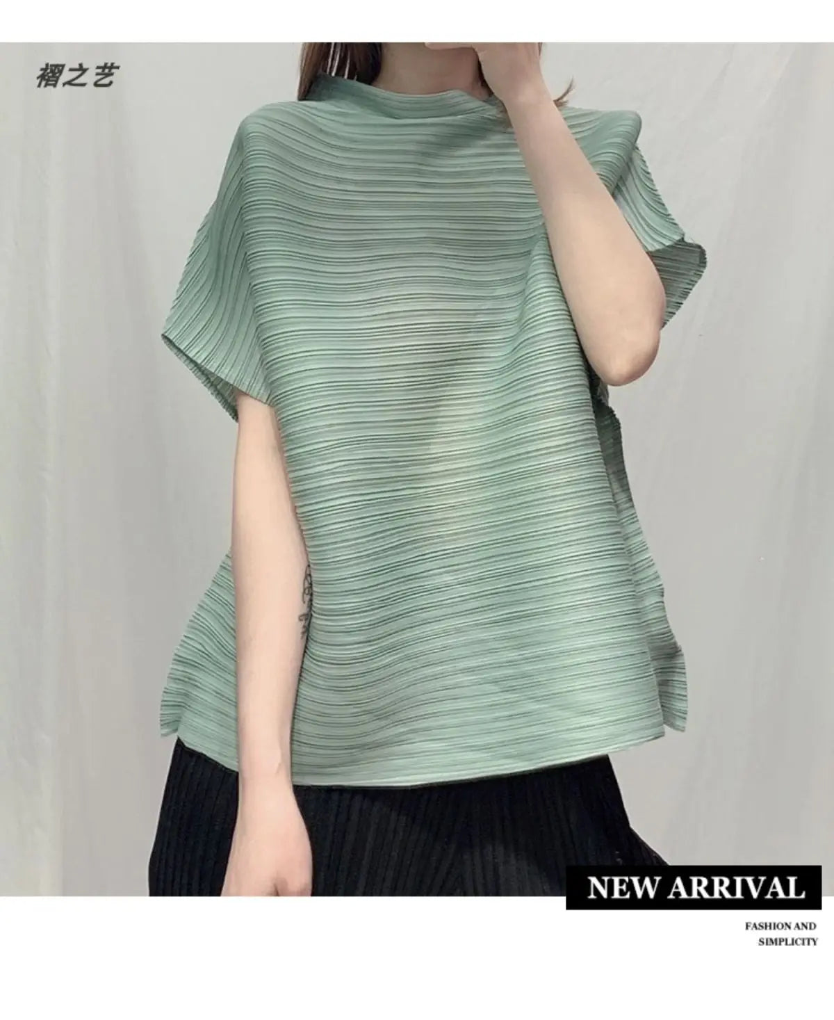 New Harajuku Summer Women's T-shirts Y2K Solid Color Pleated Batwing Sleeve Pullovers Tops Women Loose Casual Female Clothes Tee