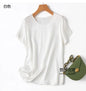 Tshirts For Women Silk Satin T-shirt Basic T-shirts Beautiful Women's Blouses Short Sleeve Summer Top One Piece Loose T Shirt