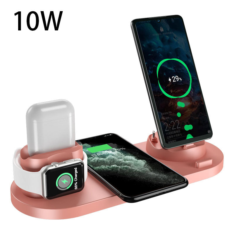 Wireless Charger For IPhone Fast Charger For Phone Fast Charging Pad For Phone Watch 6 In 1 Charging Dock Station - DOGNORGAL