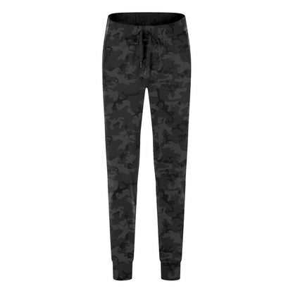 Simple Straight Sports And Leisure Elastic Ankle-tied Cropped Pants - DOGNORGAL