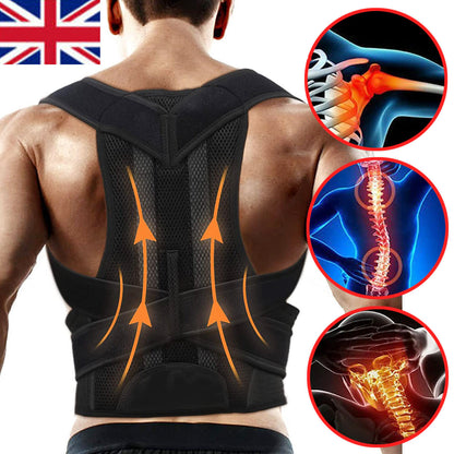 Adjustable Posture Corrector Back Brace Men Women Lumbar Shoulder Support Belt - DOGNORGAL