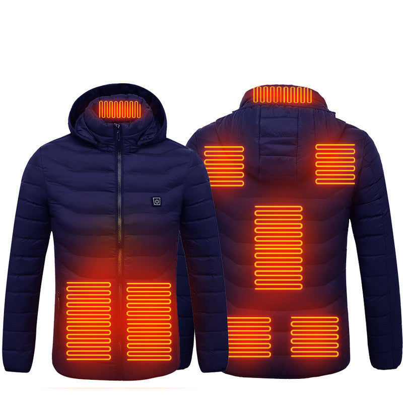 New Heated Jacket Coat USB Electric Jacket Cotton Coat Heater Thermal Clothing Heating Vest Men's Clothes Winter - DOGNORGAL