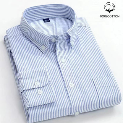 Autumn Striped Shirt Men's Business Casual