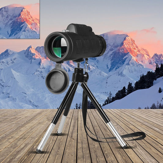 Compatible with Apple, Monocular Telescope Zoom Scope with Compass Phone Clip Tripod - DOGNORGAL