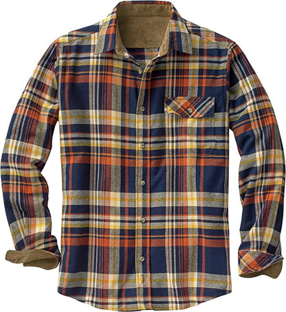 European And American Spring And Autumn Single-breasted Plaid Shirt Long Sleeve Loose