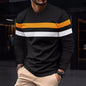 Men's Casual Round Neck Long Sleeve T-shirt Top