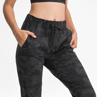 Simple Straight Sports And Leisure Elastic Ankle-tied Cropped Pants - DOGNORGAL