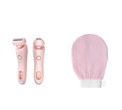 2 In 1 Hair Removal Epilator USB Rechargeable Trimmer Women Body Razor Face Leg Armpit Bikini Hand Pubic Shaver Hair Remover - DOGNORGAL