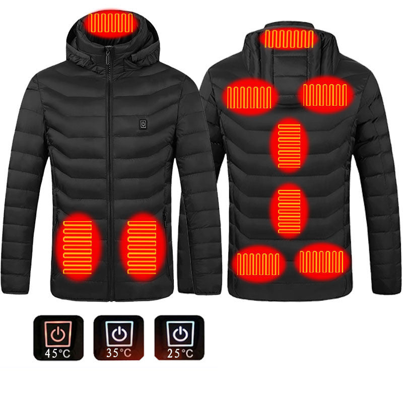 New Heated Jacket Coat USB Electric Jacket Cotton Coat Heater Thermal Clothing Heating Vest Men's Clothes Winter - DOGNORGAL