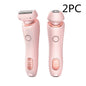 2 In 1 Hair Removal Epilator USB Rechargeable Trimmer Women Body Razor Face Leg Armpit Bikini Hand Pubic Shaver Hair Remover - DOGNORGAL