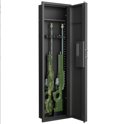 53 Passwod Touch Panel In-Wall Safe,Hidden Wall Gun Safe For Rifles With Adjustable Shelves,Assembled Storage Multifunctional Wall Safe For Firearm And Valuables - DOGNORGAL