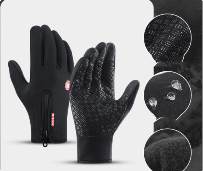 Winter Gloves Touch Screen Riding Motorcycle Sliding Waterproof Sports Gloves With Fleece - DOGNORGAL