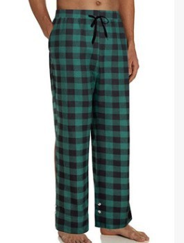 European And American Men's Plaid Drawstring Elastic Casual Trousers