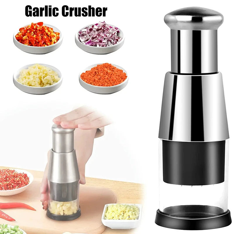 Garlic Crusher Onion Chopper Multipeler Vegetables Chopper Manual Garlic Press Machine Garlic Squeezer Kitchen Gadget - DOGNORGAL