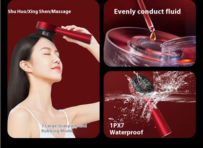 Electric Massage Comb Home Scalp Drain Comb Red Light Anti-slip Hair Care Multi-functional Massage Comb - DOGNORGAL