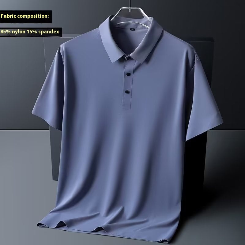 High Elastic Lightweight Ice Silk Breathable Nylon Short Sleeve