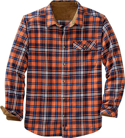 European And American Spring And Autumn Single-breasted Plaid Shirt Long Sleeve Loose